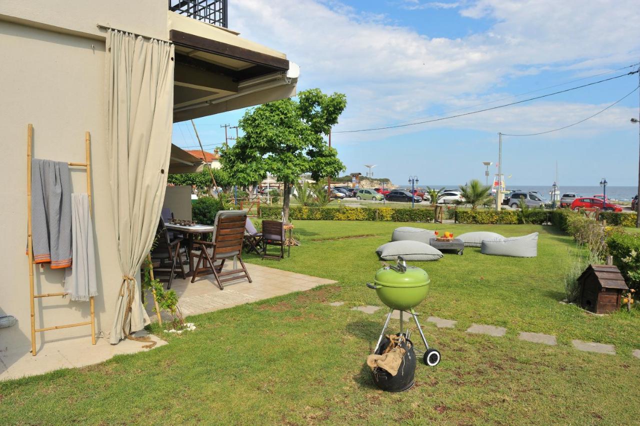 Seathon Seafront Beach Villa In Kalamitsi Luaran gambar